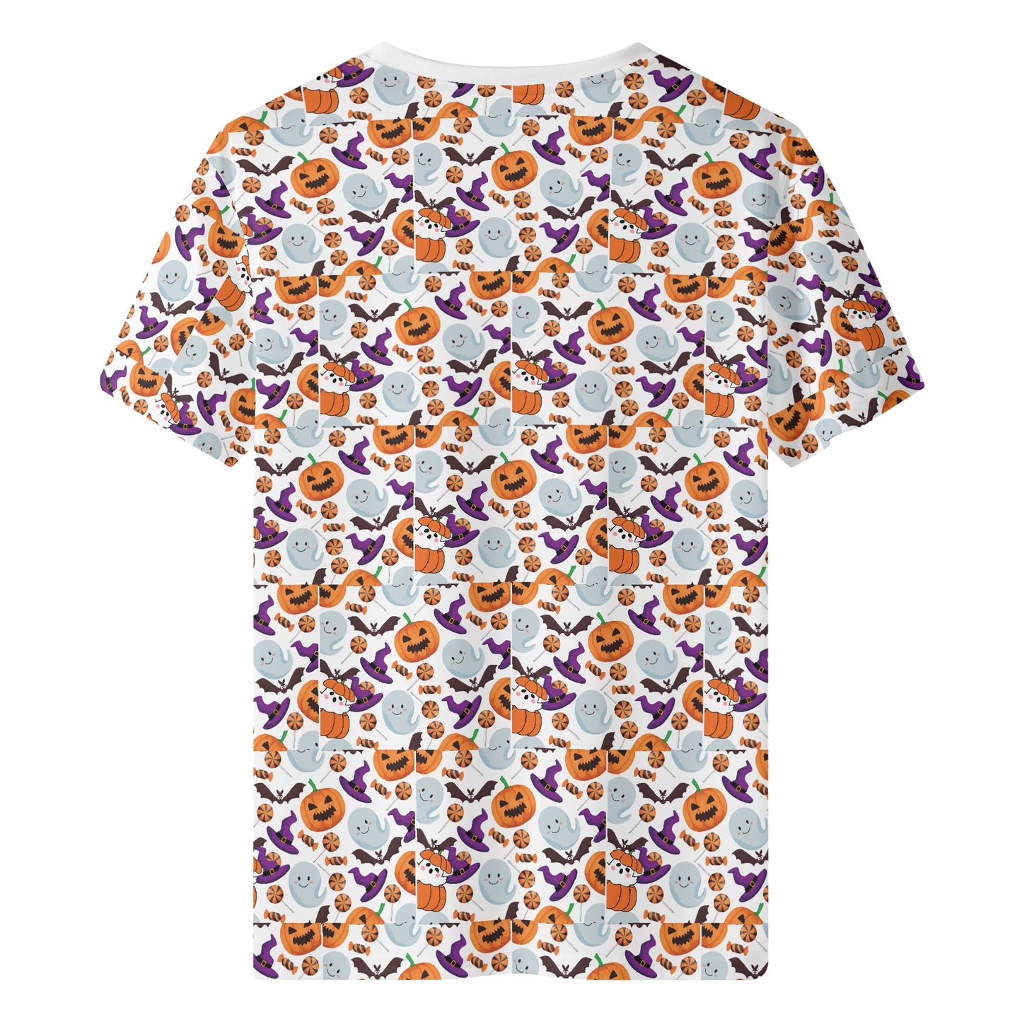T-shirt Halloween – Pattern Citrouilles & Fantômes Fun 🎃👻