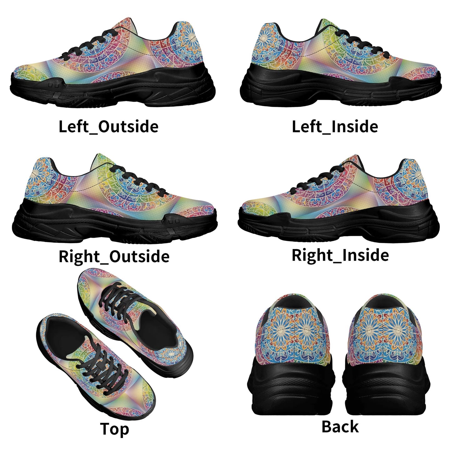 MD Chunky Sneakers – Design Mandala Énergie & Harmonie