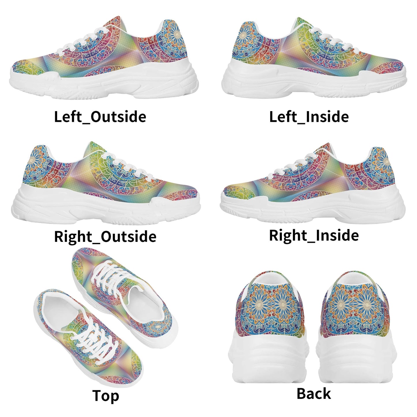 MD Chunky Sneakers – Design Mandala Énergie & Harmonie