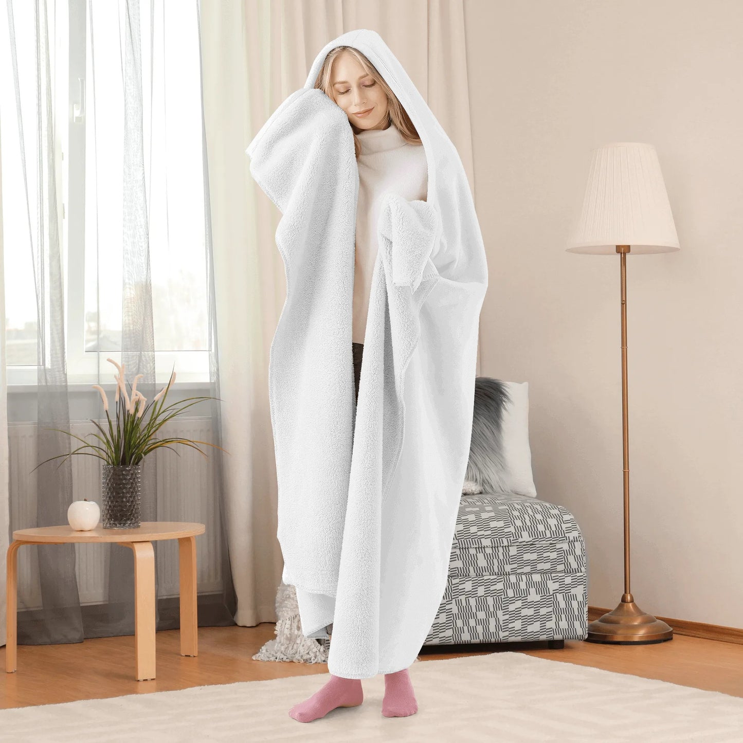 Personalized Wearable Hooded Blanket for Adult for Kids