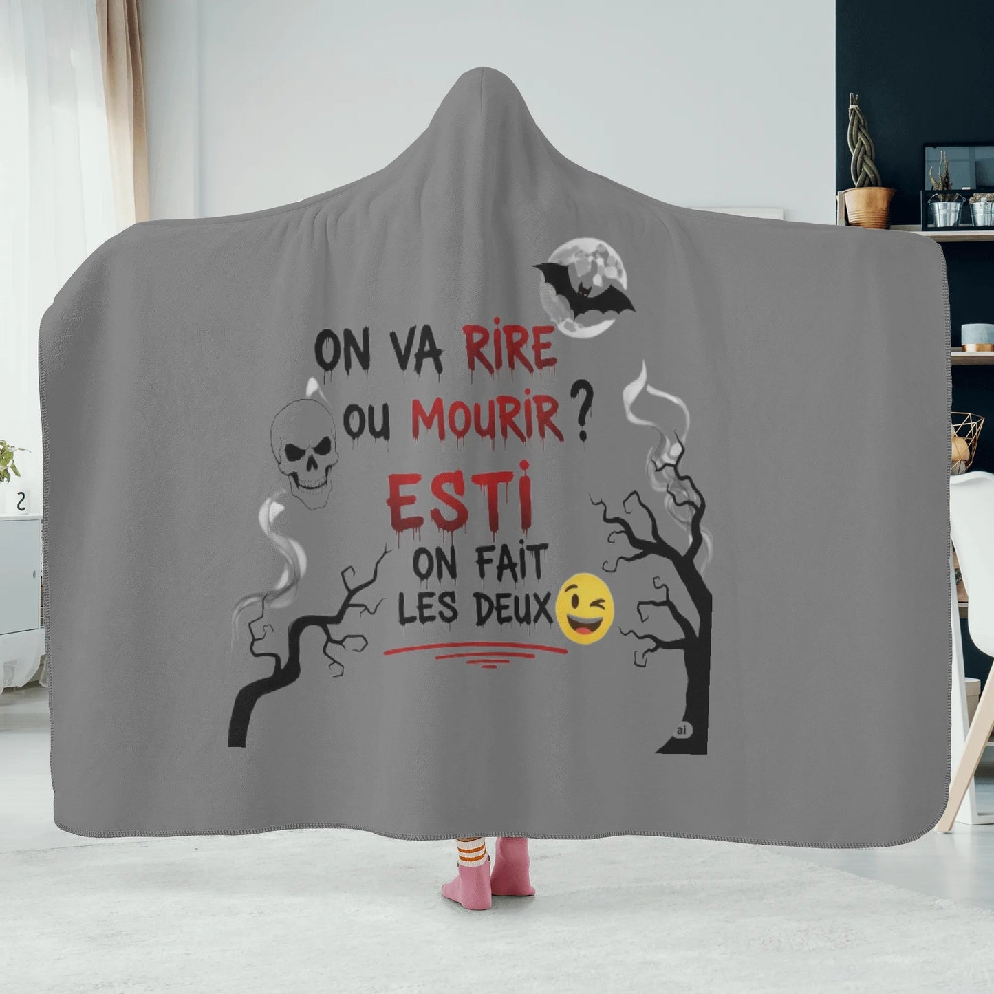 Personalized Wearable Hooded Blanket for Adult for Kids