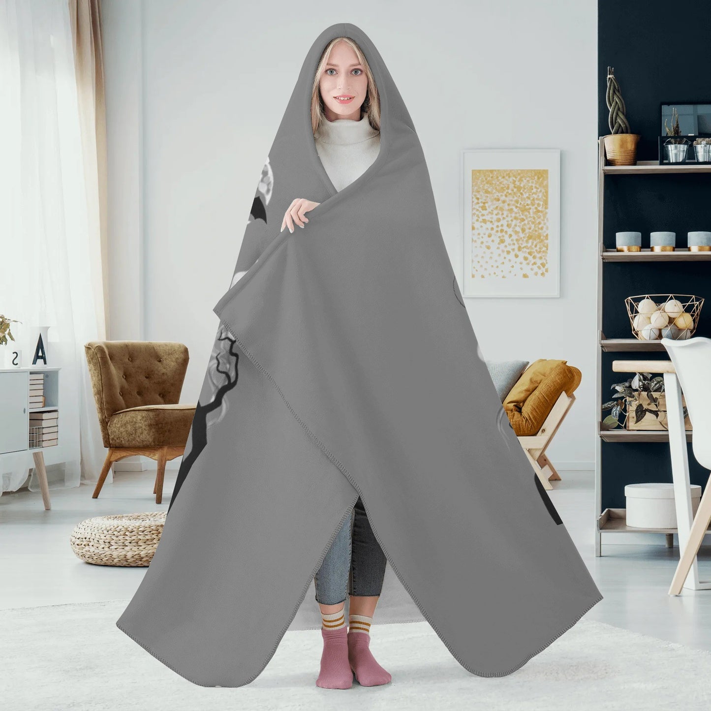 Personalized Wearable Hooded Blanket for Adult for Kids