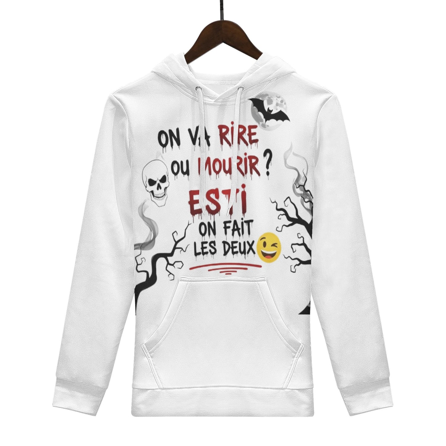 Fun Halloween Hoodie – Dark Humor &amp; Style 🕸️